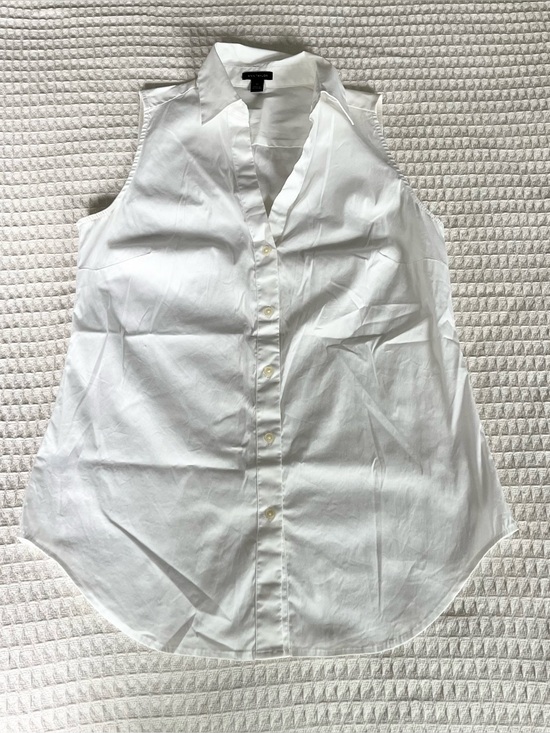 Ann Taylor Tops - Ann Taylor white sleeveless collared button down size Small Tall